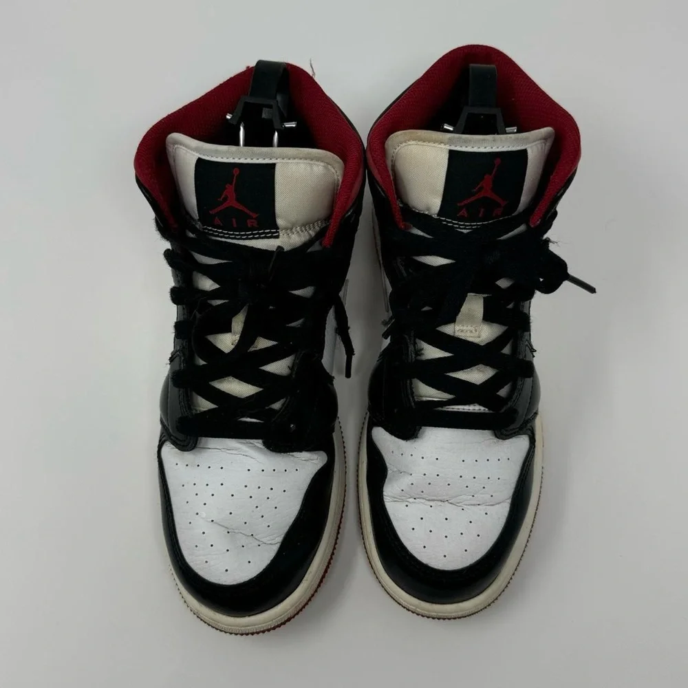 Nike Air Jordan 1 Mid GS‎ White/Gym Red DJ4695-122 Youth Size 7Y